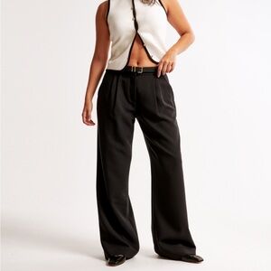 Abercrombie & Fitch Black Wide-Leg Pants
